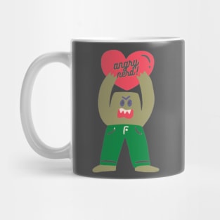 ANGRY NERD anime broken heart shirt Mug